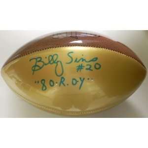  Billy Sims signed Official NFL Gold Football 80 ROY 