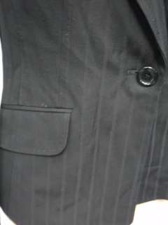ANN TAYLOR Black Rayon Wool Jacket Blazer Sz 6 Small  