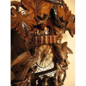 Black Forest Cuckoo Clock, Musical, Carved Hawk, Model #8388  