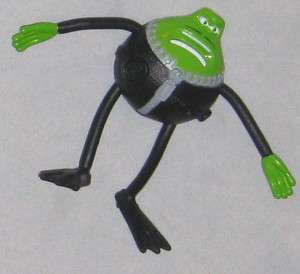 Green Black Monster 5 Flat Footed Bendy Toy  