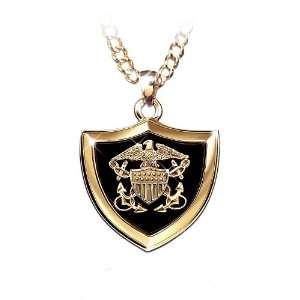   Navy Medallion Pendant Necklace by The Bradford Exchange Home