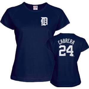  Miguel Cabrera Detroit Tigers Womens Name & Number Tee 