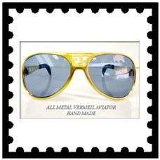   STERLING SILVER SUNGLASSES AVIATOR WITH EP CUSTOM MADE VERMEIL  