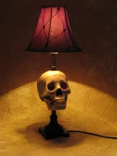 Skull Desk Lamp, Halloween Prop, Human Skulls NEW  