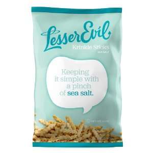 LesserEvil Krinkle Sticks, Sea Salt, 4.5 Grocery & Gourmet Food