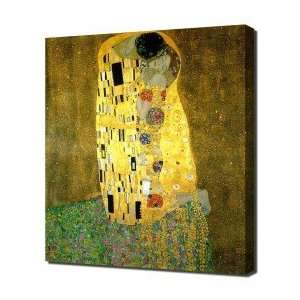 Klimt The Kiss   Canvas Art   Framed Size 12x16   Ready 