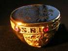 Custom Bespoke Heraldic Family Crest Signet Ring Silver or gold plated 