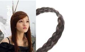 Korean Made Elastic Braids Wig Hair Head Band Black/Brown  