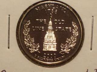 US 2000 S MARYLAND STATE QUARTER CLAD PROOF, UNC  