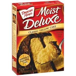 Duncan Hines Moist Deluxe Classic Yellow Cake Mix 18 oz (Pack of 12)