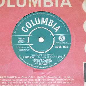 OTTILIE PATTERSON   I HATE MYSELF   ORIGINAL 1962 7 VINYL SINGLE   VG 