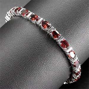   925 Silver Bracelet with Spessartite Garnet (Natural) 