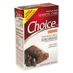 ChoiceDM Nutrition Bars, Fudge Brownie, 4   1.23 oz (35 g) bars [4.92 