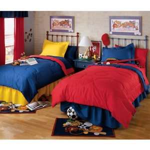   : Primary Twin Reversible Fitted Comforter, 56 x 85 Home & Kitchen