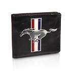 Ford Mustang Logo Black Leather Wallet, Official Licensed Product 