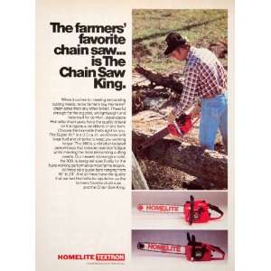  1980 Ad Homelite Textron Chainsaw Portable Mechanical Tree 