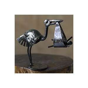  NOVICA Iron sculpture, Sweet Wait