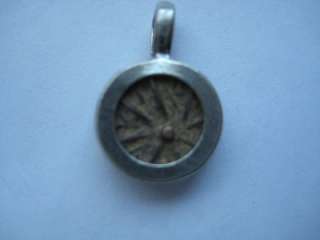 Biblical Widows Mite Coin in Sterling Silver pendant, Vintage 