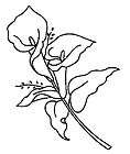 Calla Lily Flower 2.5x3 UM rubber stamp