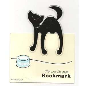  Deluxe Bookmarks Clip Over the Page Bookmark   Black Cat 