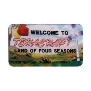 Collectible Phone Card Welcome To Tehachapi Chamber of Commerce Land 