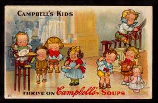 old grace drayton campbells kids advertising postcard  