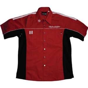  Troy Lee Designs Team 2 Mens Polo Sports Wear Shirt   Red 