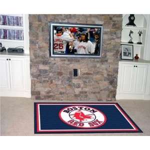 Boston Red Sox 5X8 ft Area Rug Floor/Door Carpet/Mat:  