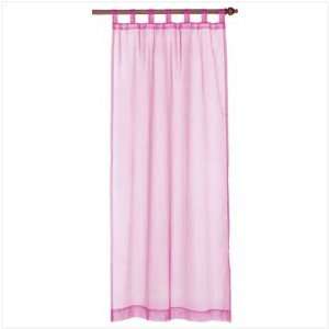  Girls Pink Tab Topped Curtain: Home & Kitchen