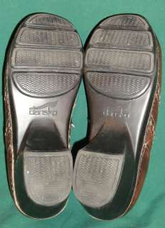 DANSKO Womens Sz 37 Clog Mule Slip On Slide On Brown Leather Shoes 