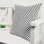 New Elegant Black Dot Print White Pillow Case Cover 17X17  