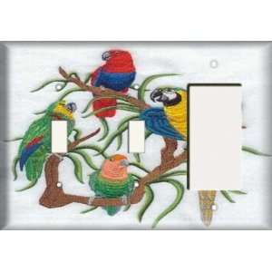  Two Switch / One Rocker Plate   Bird Tapestry: Home 
