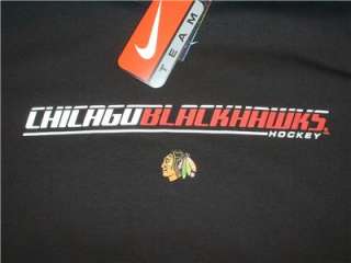 CHICAGO BLACKHAWKS Mens X LARGE XL Shirt BLACK NIKE NEW  