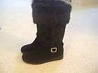 COACH Deeann Black Op Art Fur Boots 7 NEW  