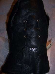 NWT UGG Shearling Winter Hood O/S Metallic Black,Style 5813  