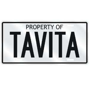  NEW  PROPERTY OF TAVITA  LICENSE PLATE SIGN NAME