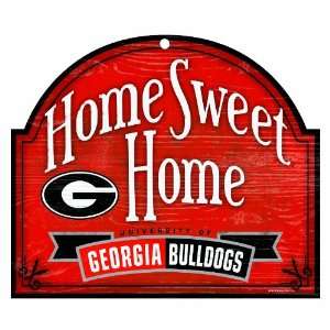 Wincraft Georgia Bulldogs 11x9 Home Sweet Home Wood Sign:  