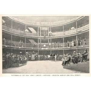  1893 Print Interior Tattersalls Building New York City 