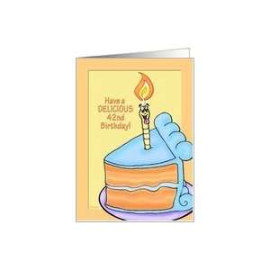  Tasty Cake Humorous 42nd Birthday Card Card Toys & Games