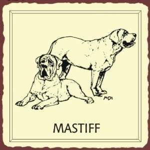    Mastiff Dog Vintage Metal Animal Retro Tin Sign: Home & Kitchen