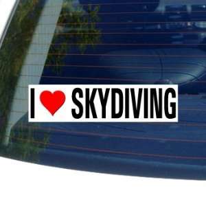  I Love Heart SKYDIVING   Window Bumper Sticker: Automotive