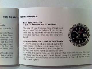 New ROLEX Explorer I & II Watch Instruction Booklet Manual Guide FREE 