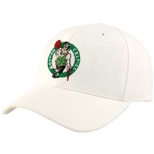  adidas Boston Celtics White Twill Adjustable Hat: Sports 