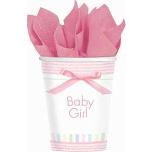  Baby Soft Pink Paper Cups 8ct: Toys & Games