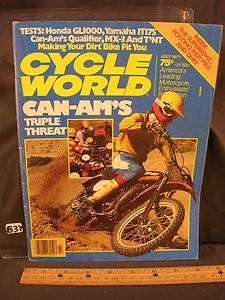 1977 July CYCLE WORLD Magazine Honda GL1000, Yamaha IT175D, Can Am t 