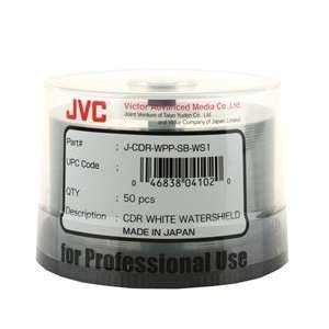 100 JVC Taiyo Yuden 52X CDR (CD R) 80min 700MB Water Shield White 
