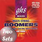 ghs 5 string Bass Boomers Med Lt Strings 45 126 2 SETS  
