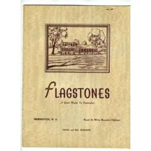  Flagstones Restaurant Menu Newington New Hampshire 1950 