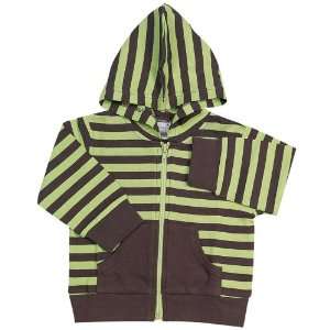   Baby Chocolate w/ green dots hooded jacket, small 0 6 months Baby