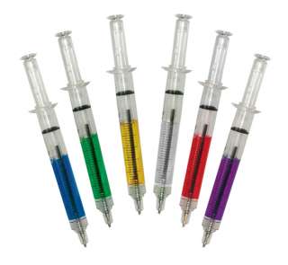 Medical Syringe Pens + 1 Syringe Flashlight Keychain  